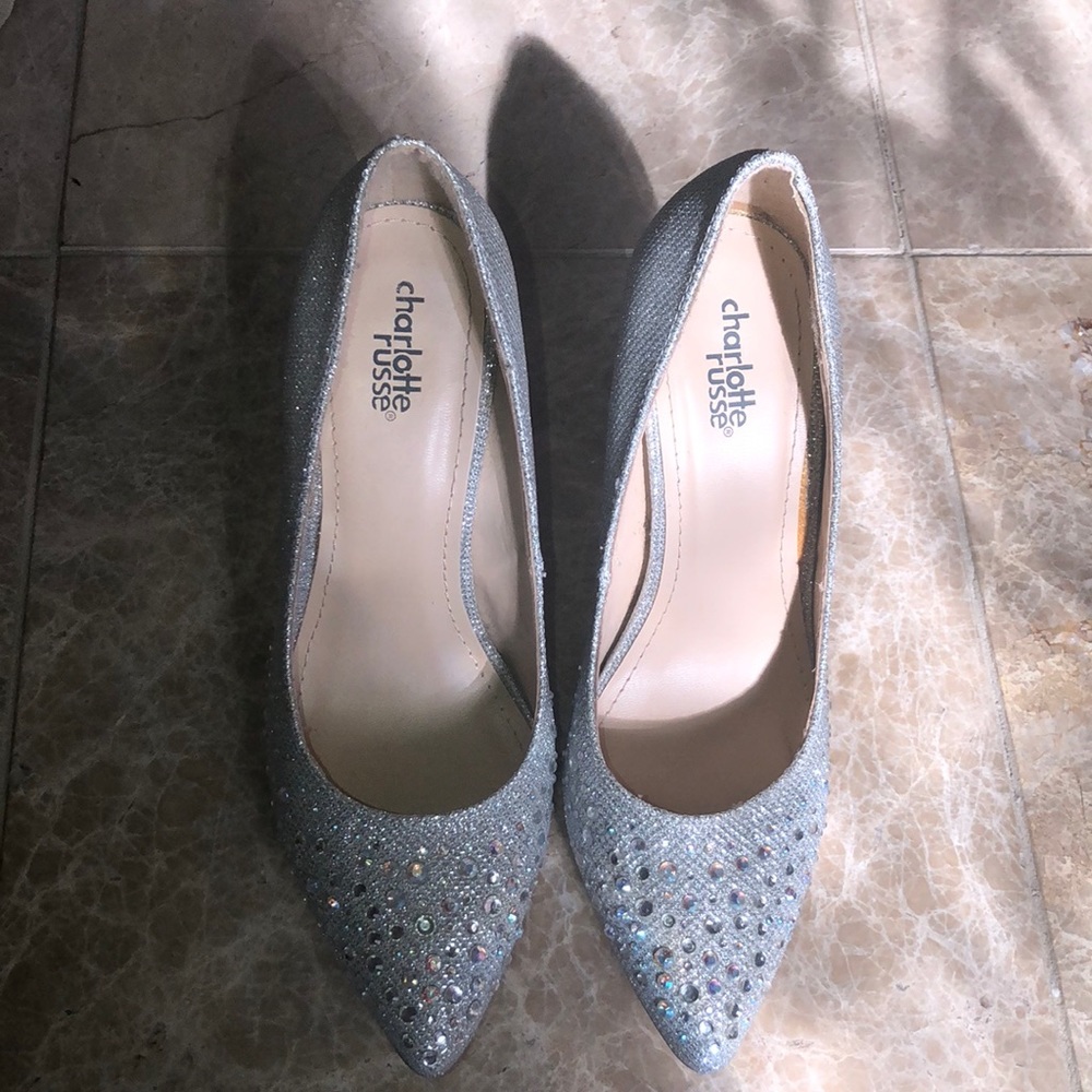 Silver Crystal Heels